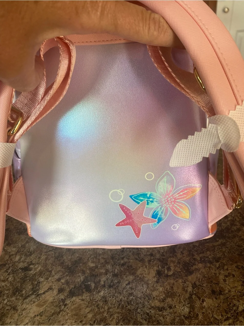 Loungefly Iridescent Ariel The Little Mermaid Floral Mini Backpack- UK Exclusive